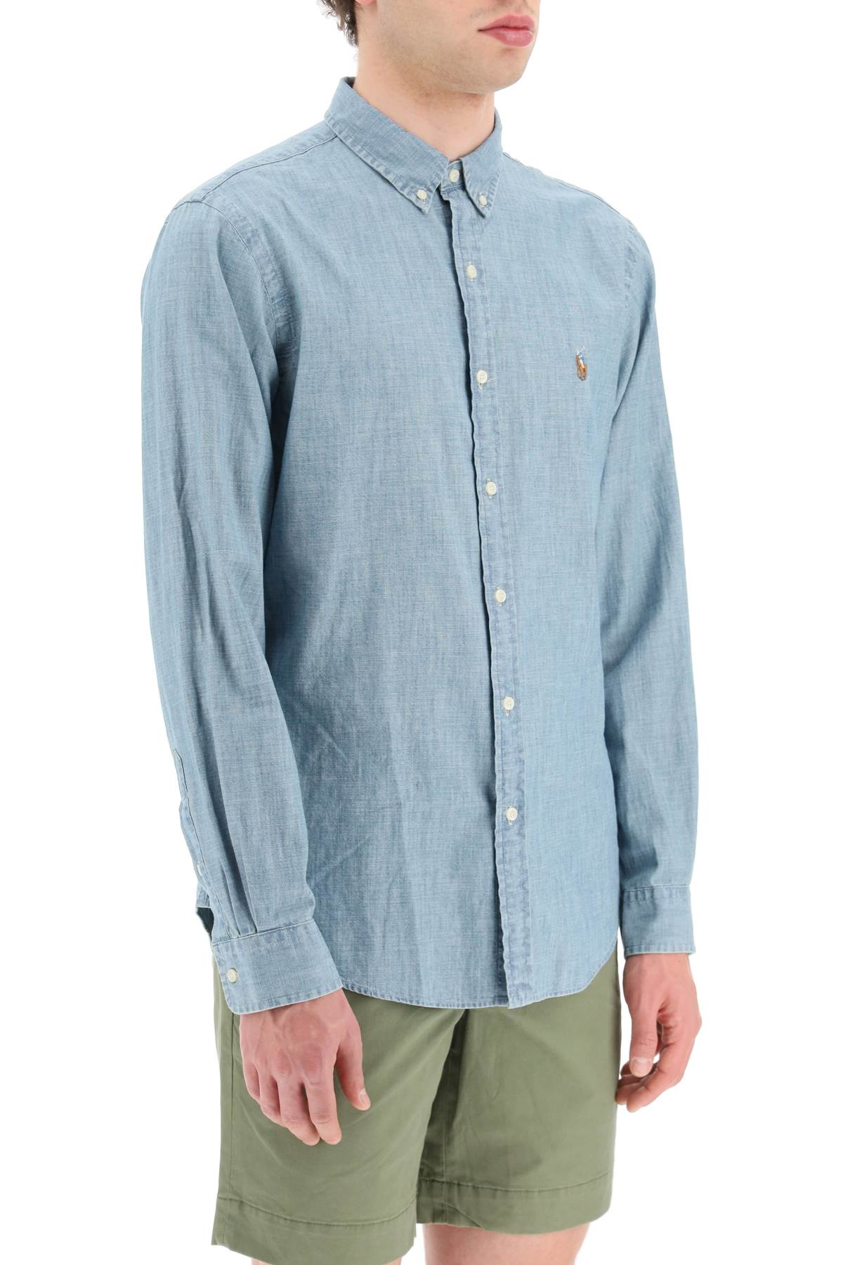 Polo Ralph Lauren slim fit shirt in stone-washed chambray - VivaceVenus