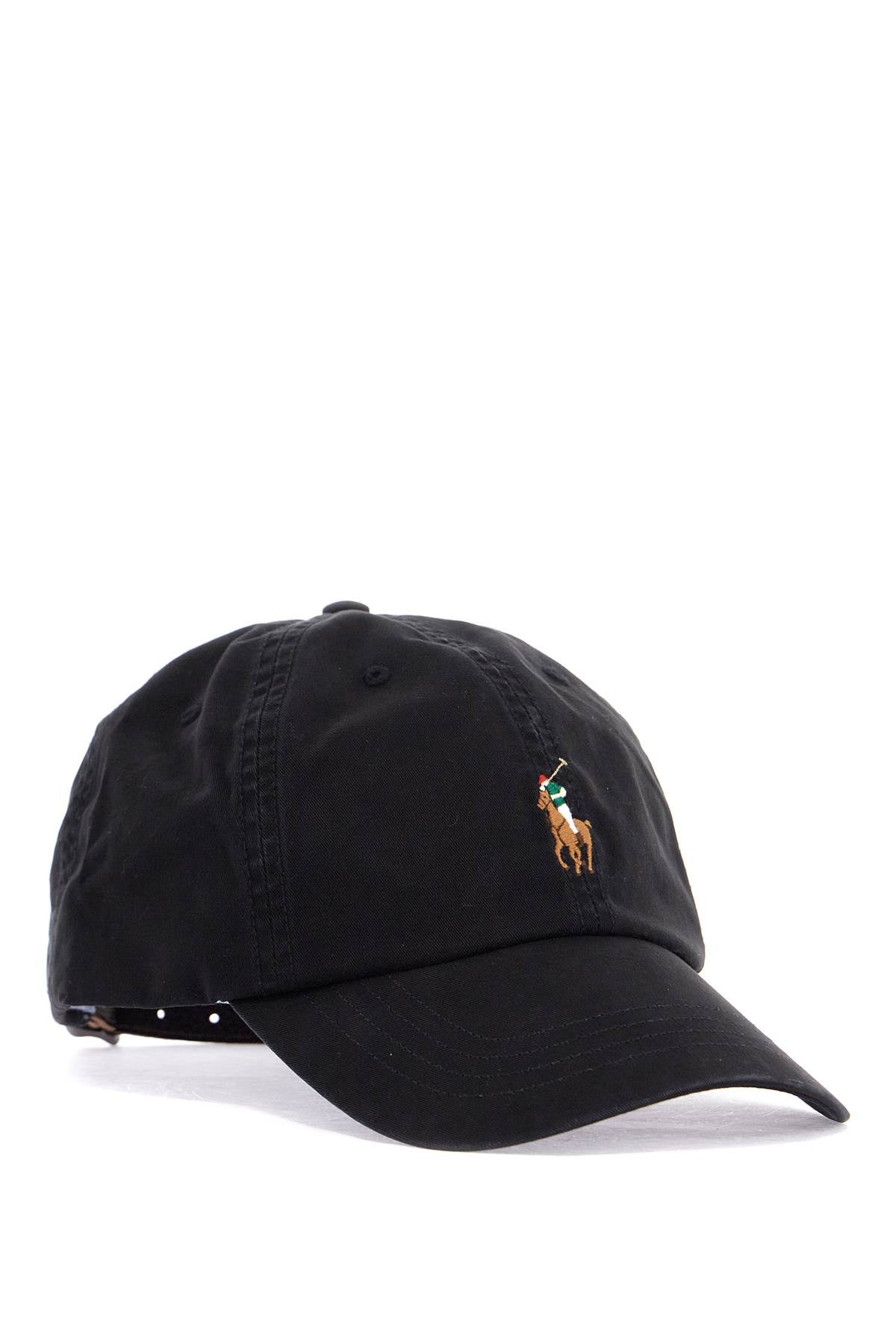 Polo Ralph Lauren black cotton cap with logo embroidery - VivaceVenus