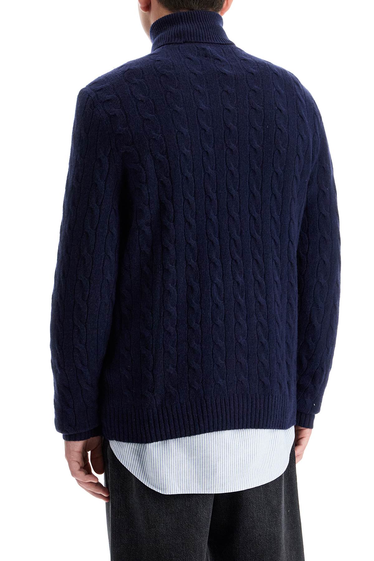 Polo Ralph Lauren high-neck wool and cashmere cable-knit pullover sweater - VivaceVenus