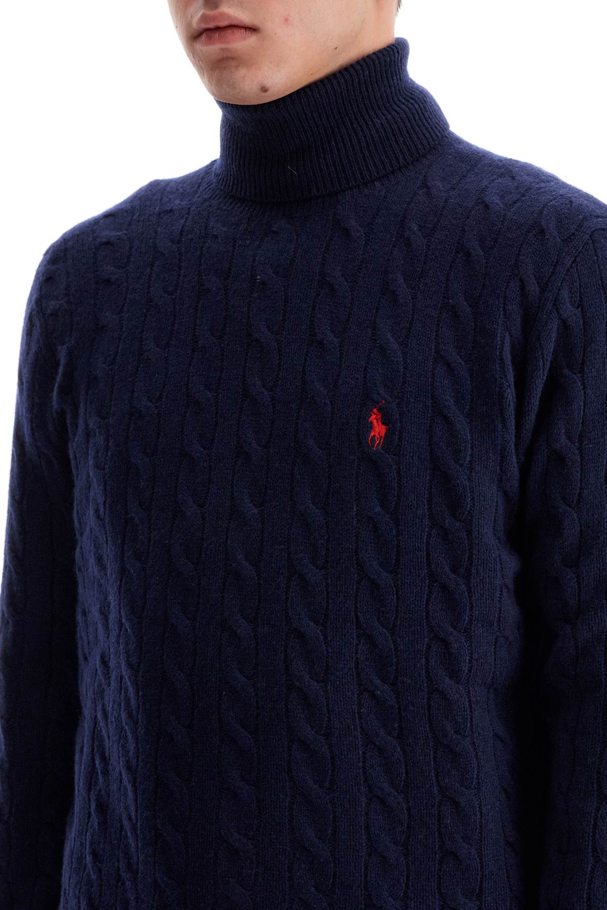 Polo Ralph Lauren high-neck wool and cashmere cable-knit pullover sweater - VivaceVenus