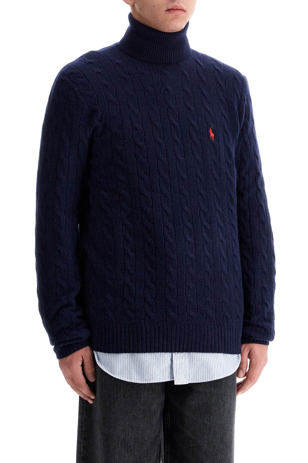 Polo Ralph Lauren high-neck wool and cashmere cable-knit pullover sweater - VivaceVenus