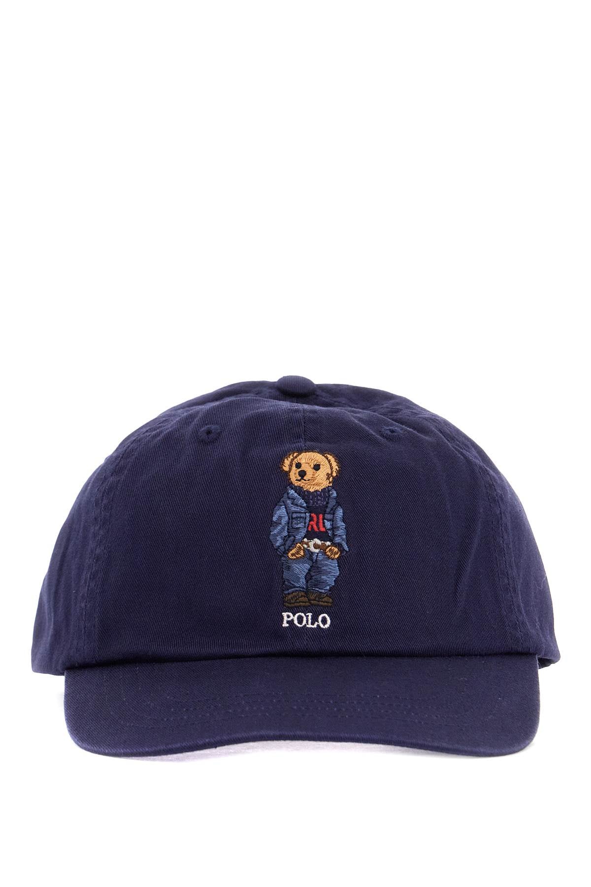 Polo Ralph Lauren navy blue cotton hat with bear embroidery - VivaceVenus