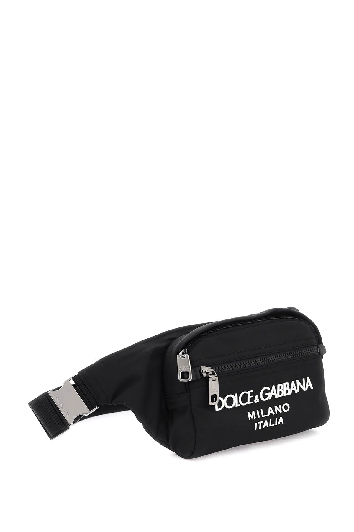 Dolce & Gabbana Nylon Beltpack Bag With Logo   Nero