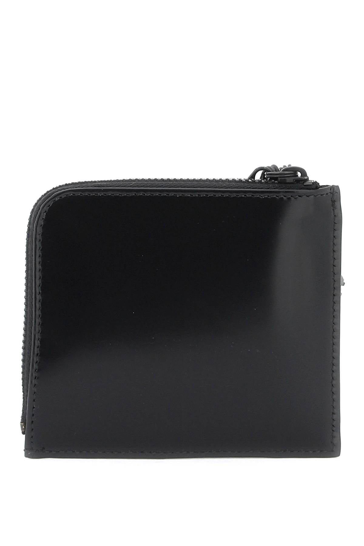 Comme Des Garcons Wallet Leather Multi Zip Wallet With   Black
