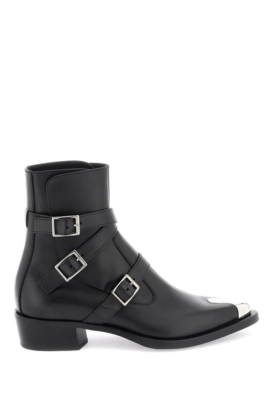 Alexander Mcqueen 'punk' boots with three buckles