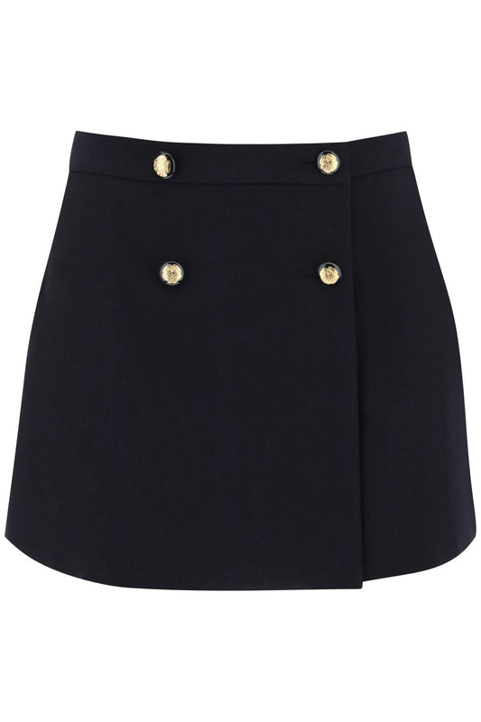 Alexander Mcqueen mini wrap skirt with seal buttons