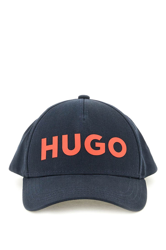 Hugo Baseball Cap With Logo Print   Blu