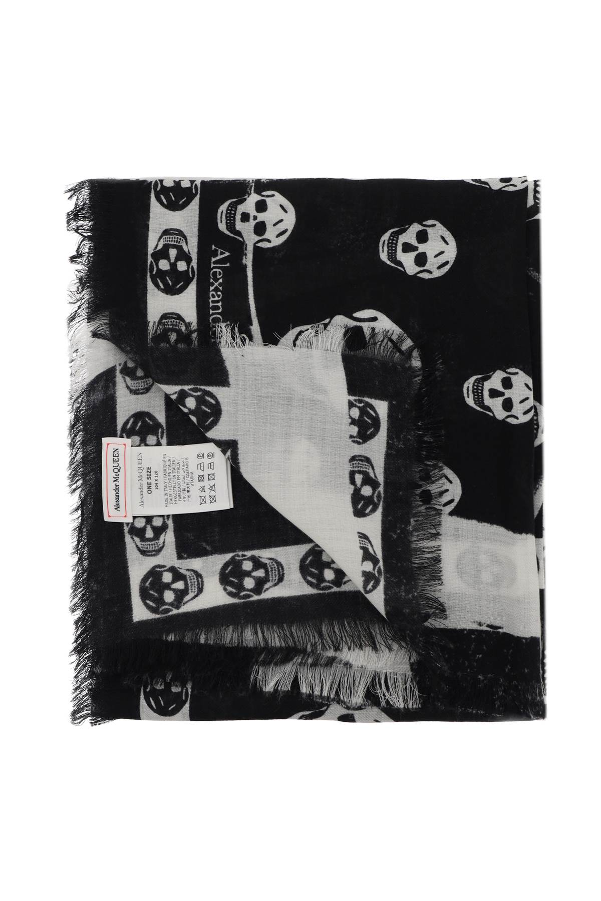 Alexander Mcqueen slashed skull scarf - VivaceVenus