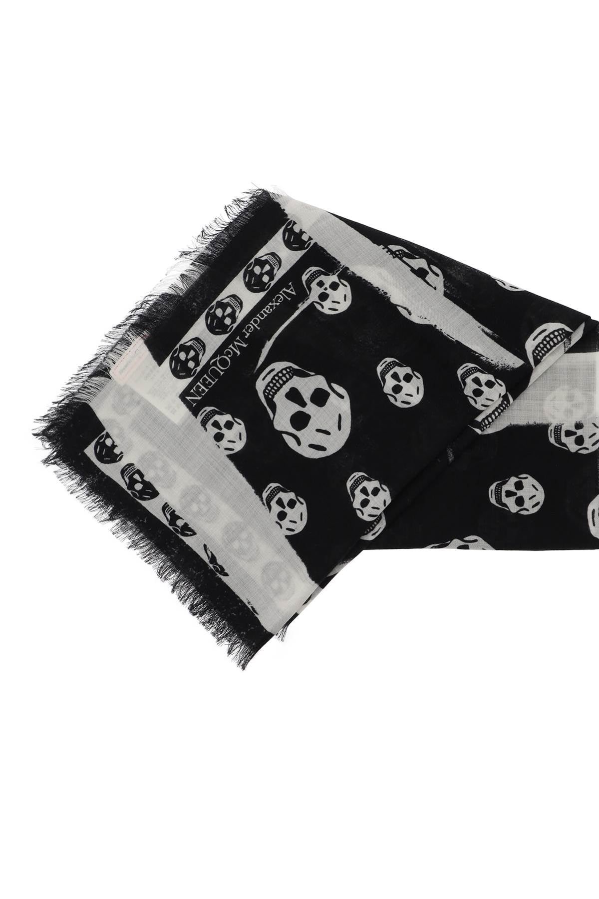 Alexander Mcqueen slashed skull scarf - VivaceVenus