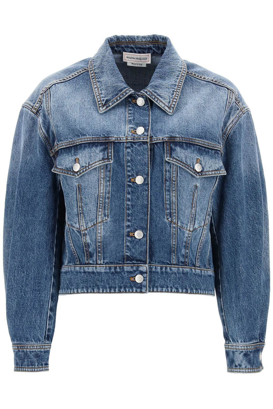 Alexander Mcqueen denim cocoon jacket - VivaceVenus