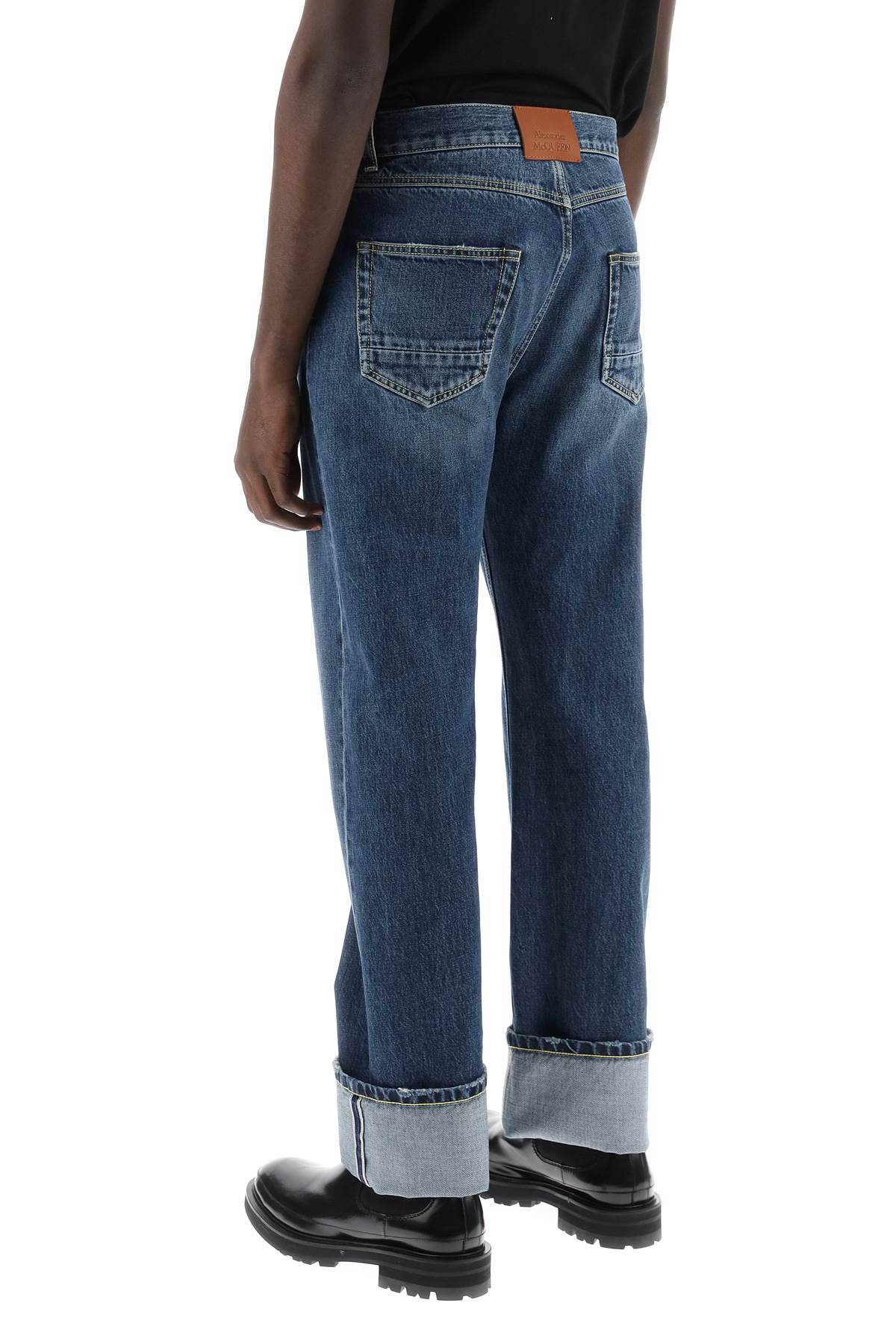 Alexander Mcqueen straight fit jeans in selvedge denim - VivaceVenus