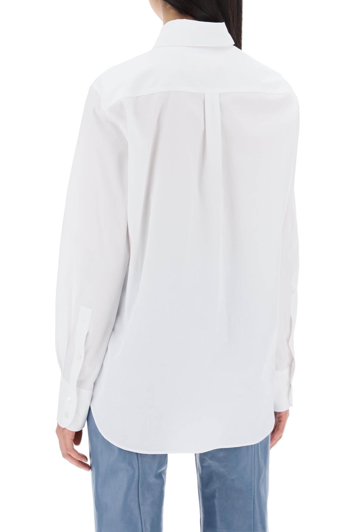Marni Replace With Double Quoteshirt With Flower Print Patch And Embroidered Logo   White