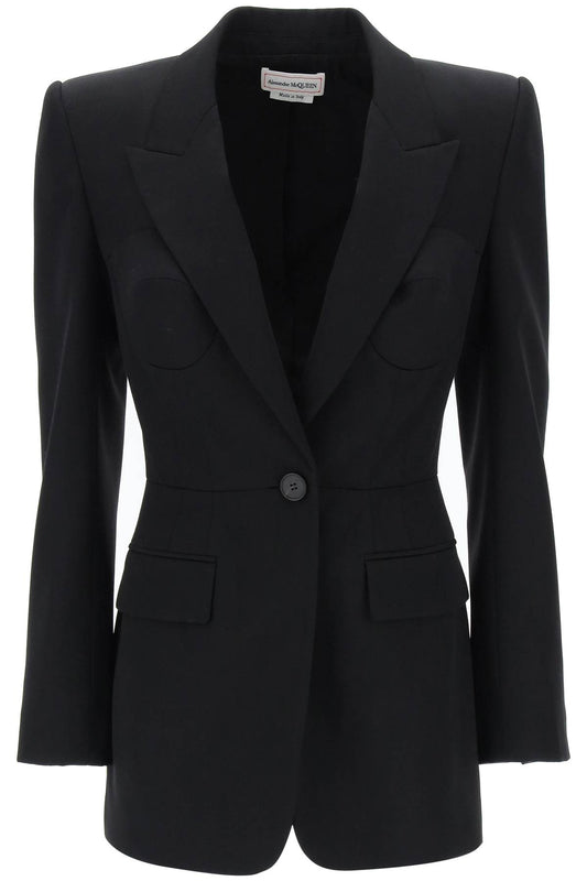 Alexander Mcqueen fitted jacket with bustier details - VivaceVenus