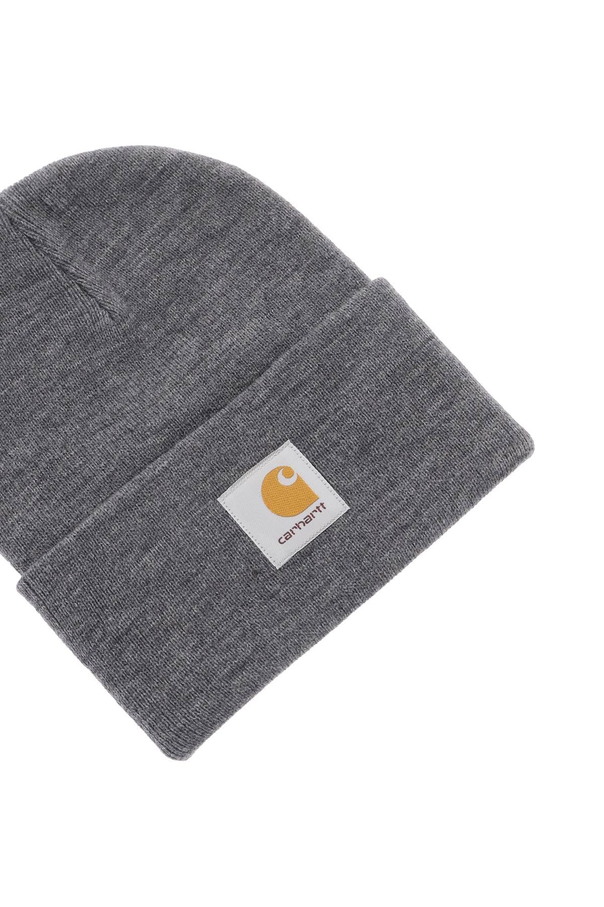 Carhartt Wip Logo Patch Beanie Hat   Grey