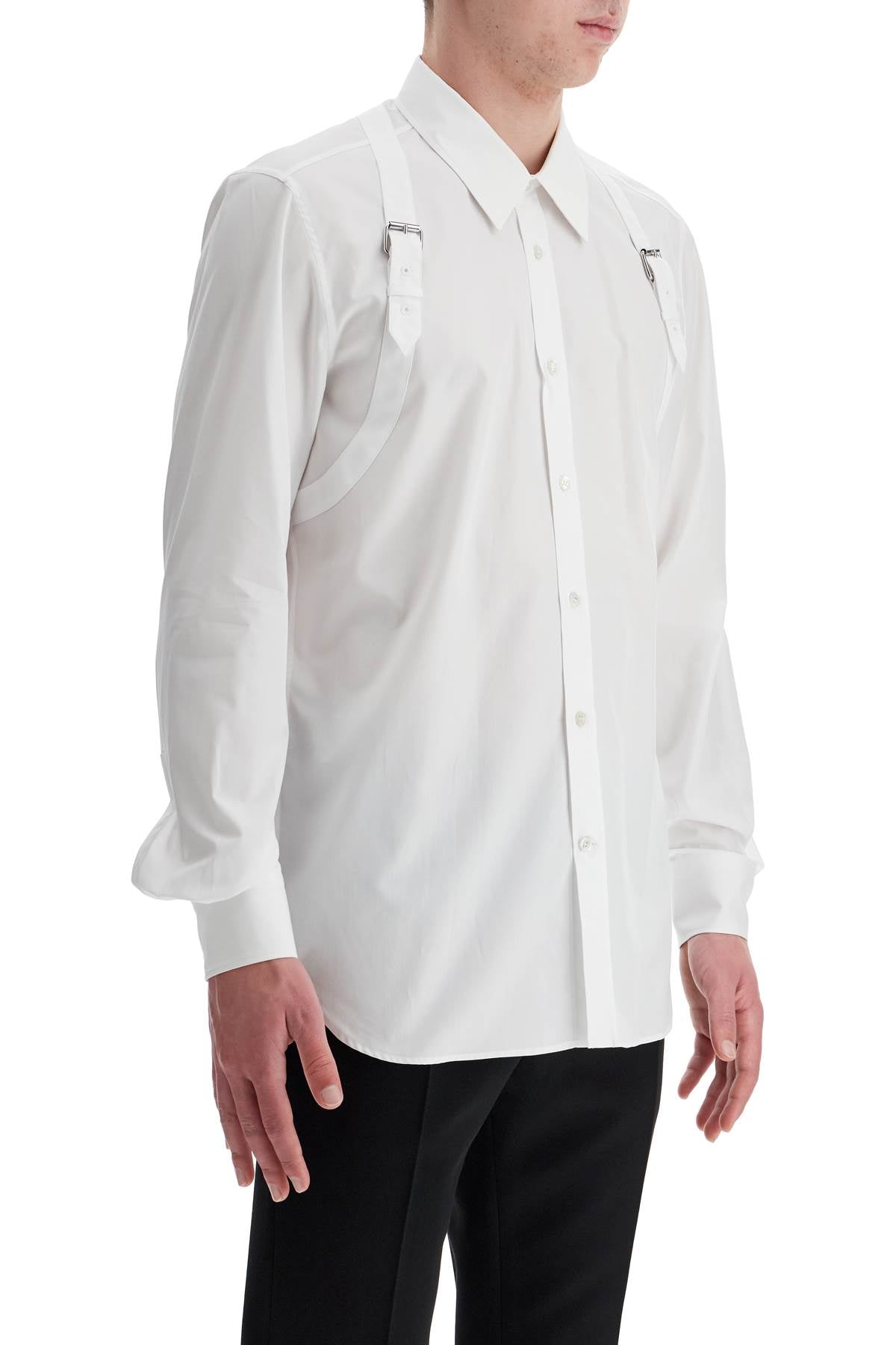 Alexander Mcqueen poplin harness shirt for men - VivaceVenus