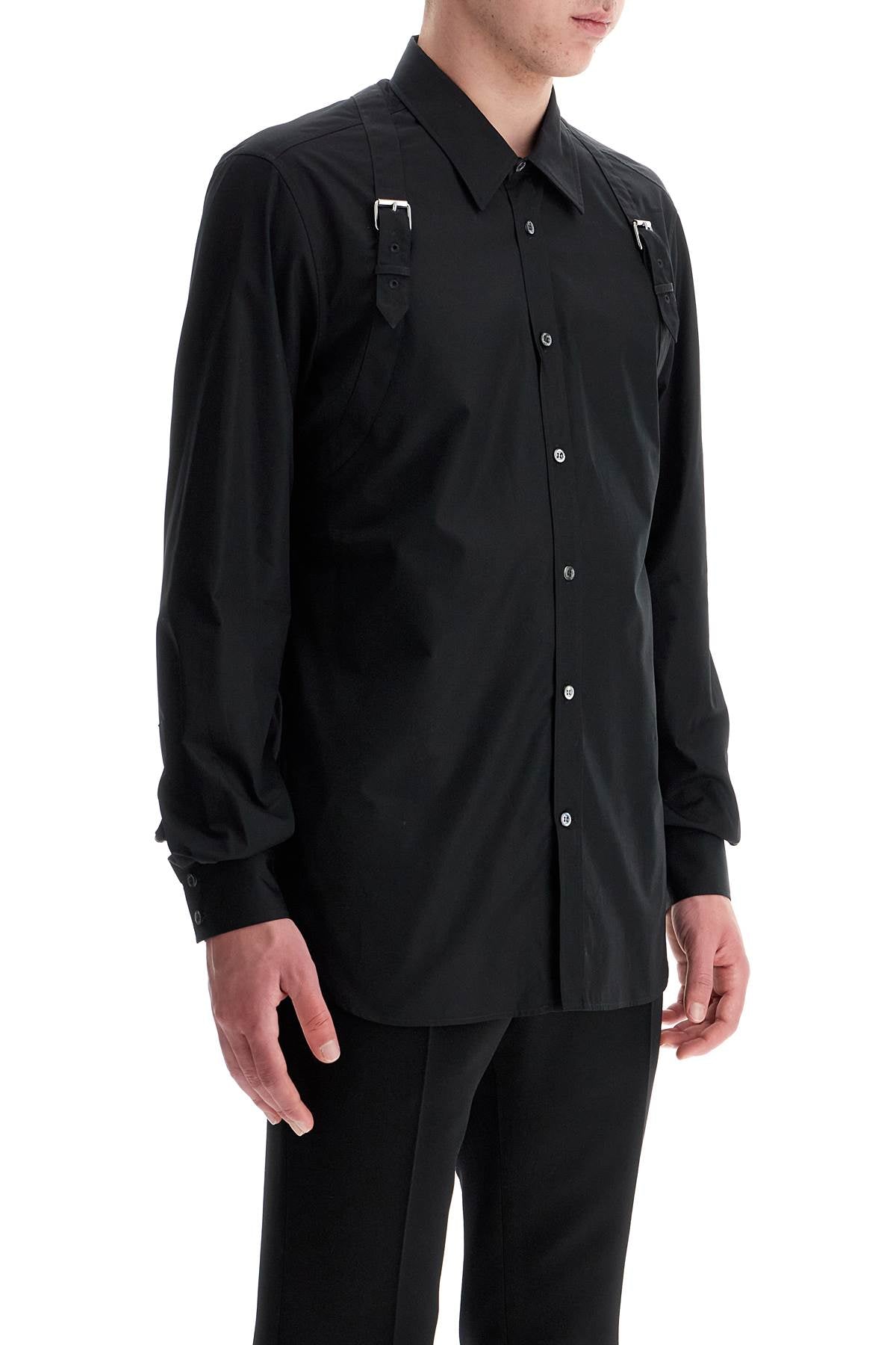 Alexander Mcqueen poplin harness shirt for men - VivaceVenus