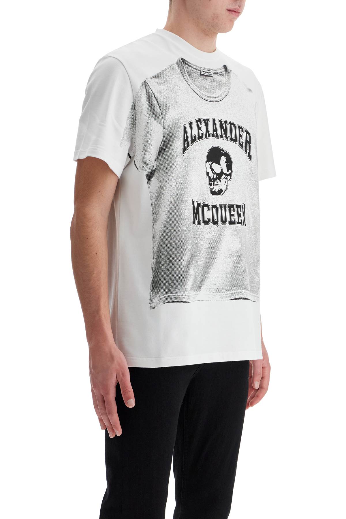 Alexander Mcqueen printed compact cotton t-shirt - VivaceVenus