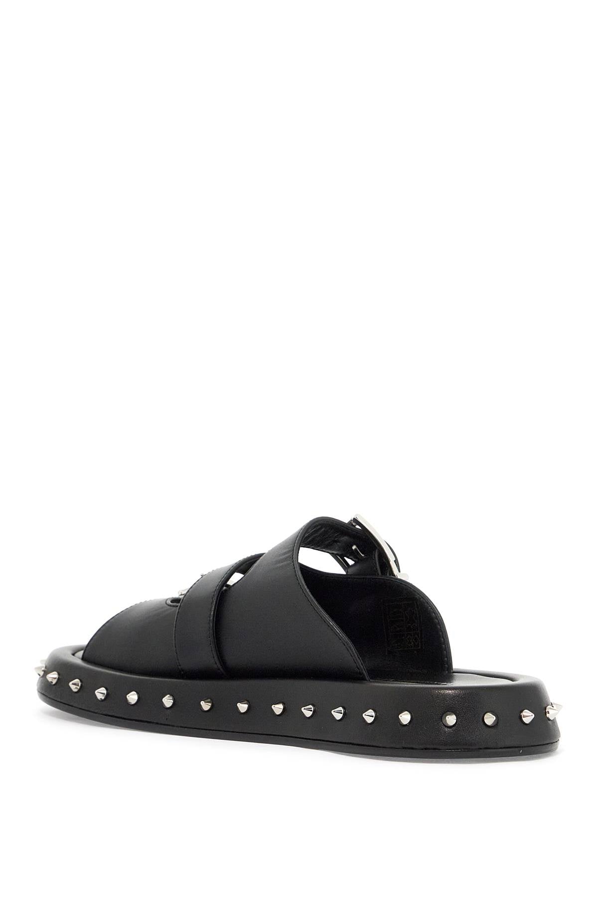 Alexander Mcqueen leather punk slides for ed - VivaceVenus