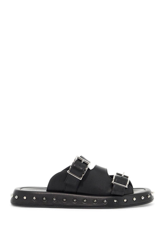 Alexander Mcqueen leather punk slides for ed - VivaceVenus