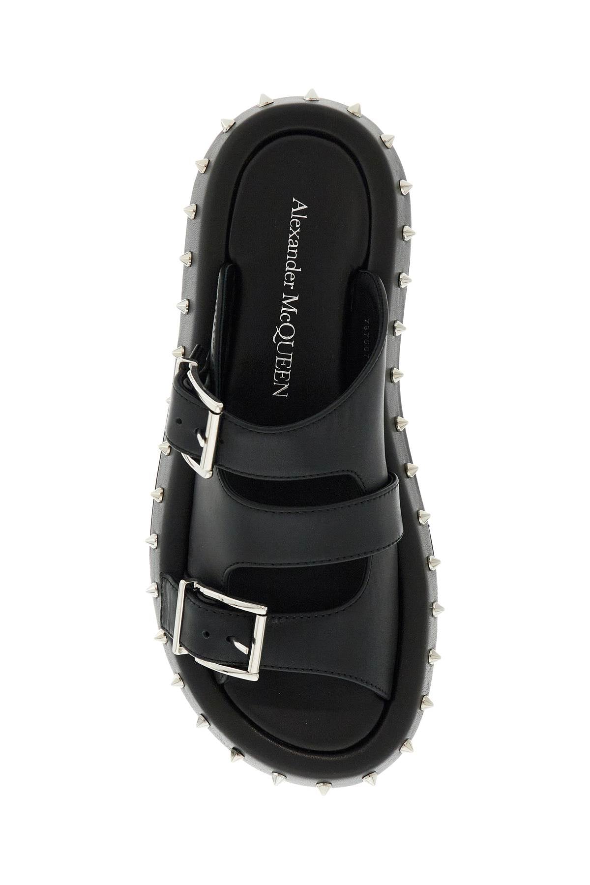 Alexander Mcqueen leather punk slides for ed - VivaceVenus