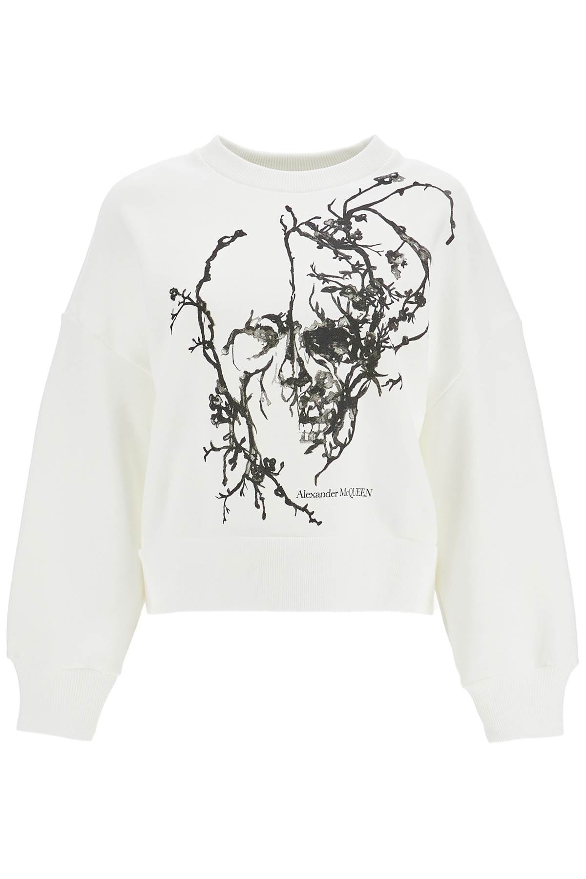 Alexander Mcqueen boxy cherry blossom skull sweat - VivaceVenus