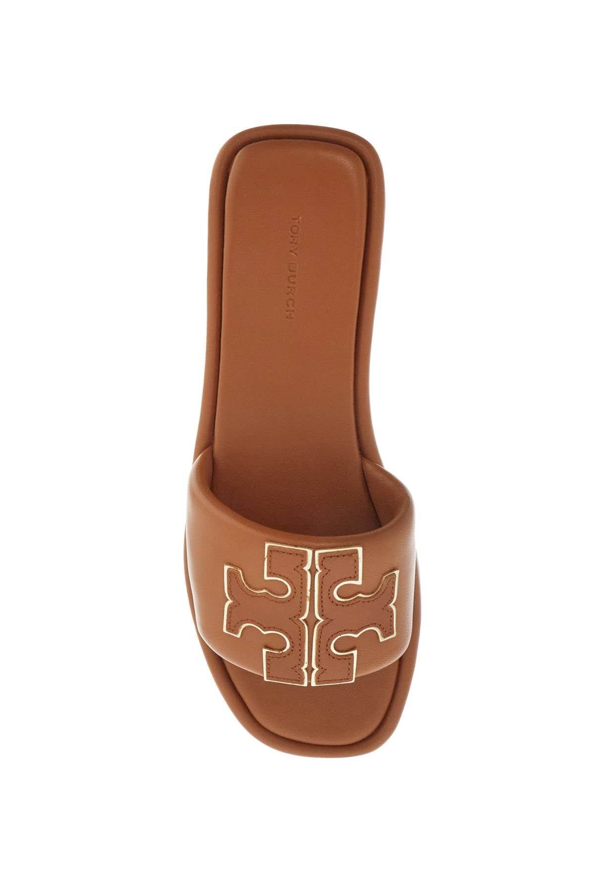 Tory Burch double t leather slides - VivaceVenus