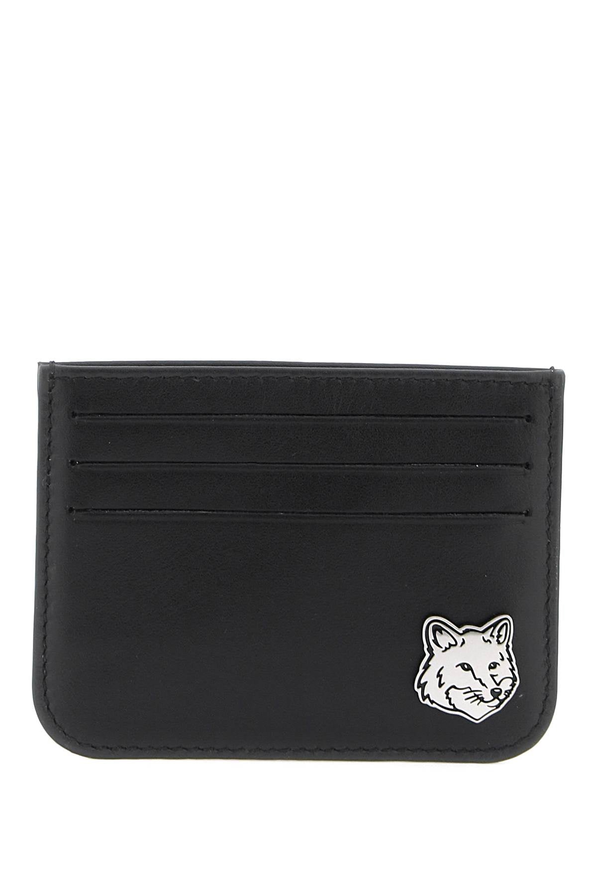 Maison Kitsune Fox Head Card Holder   Black