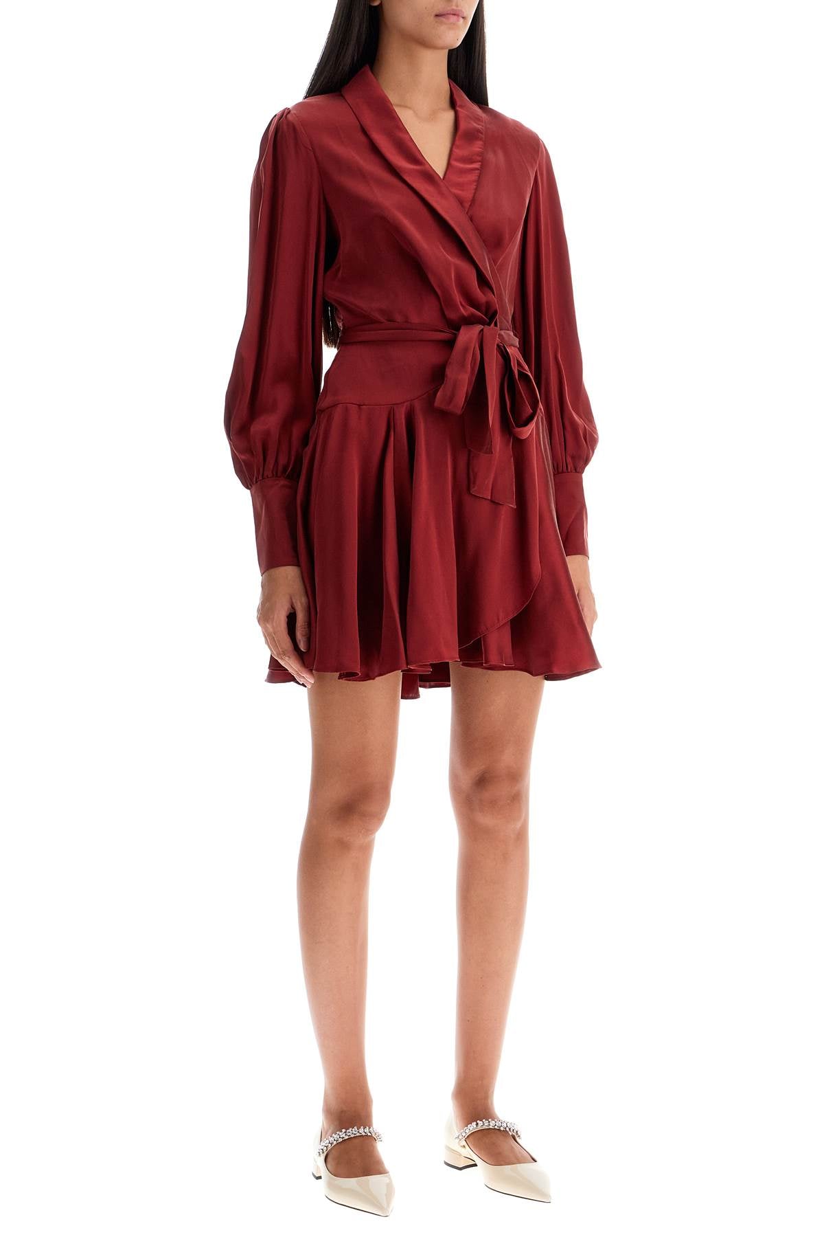 Zimmermann silk wrap mini dress with nine words - VivaceVenus