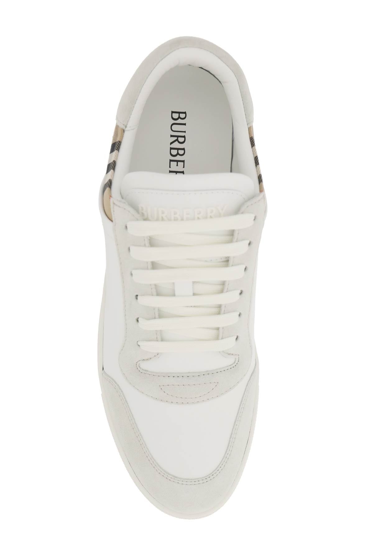 Burberry check leather sneakers - VivaceVenus