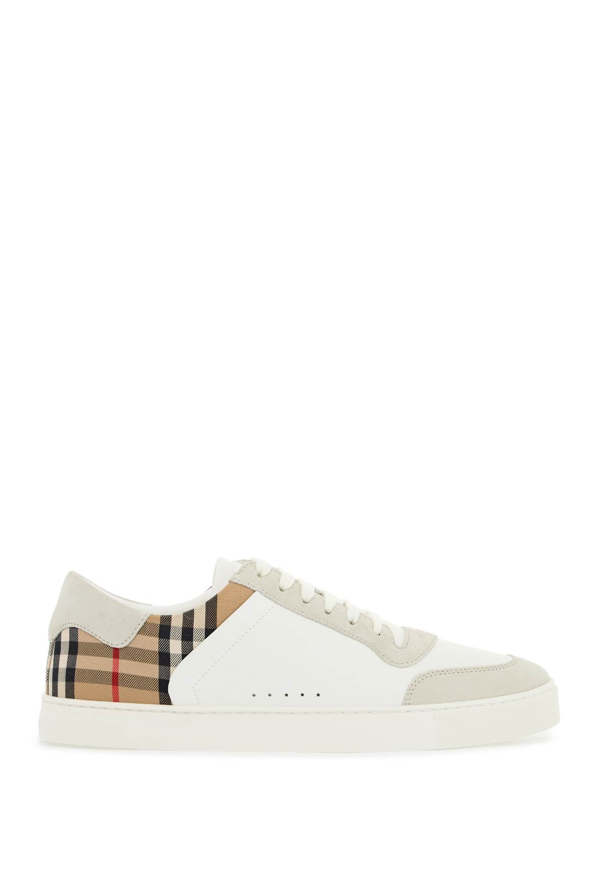 Burberry check leather sneakers - VivaceVenus