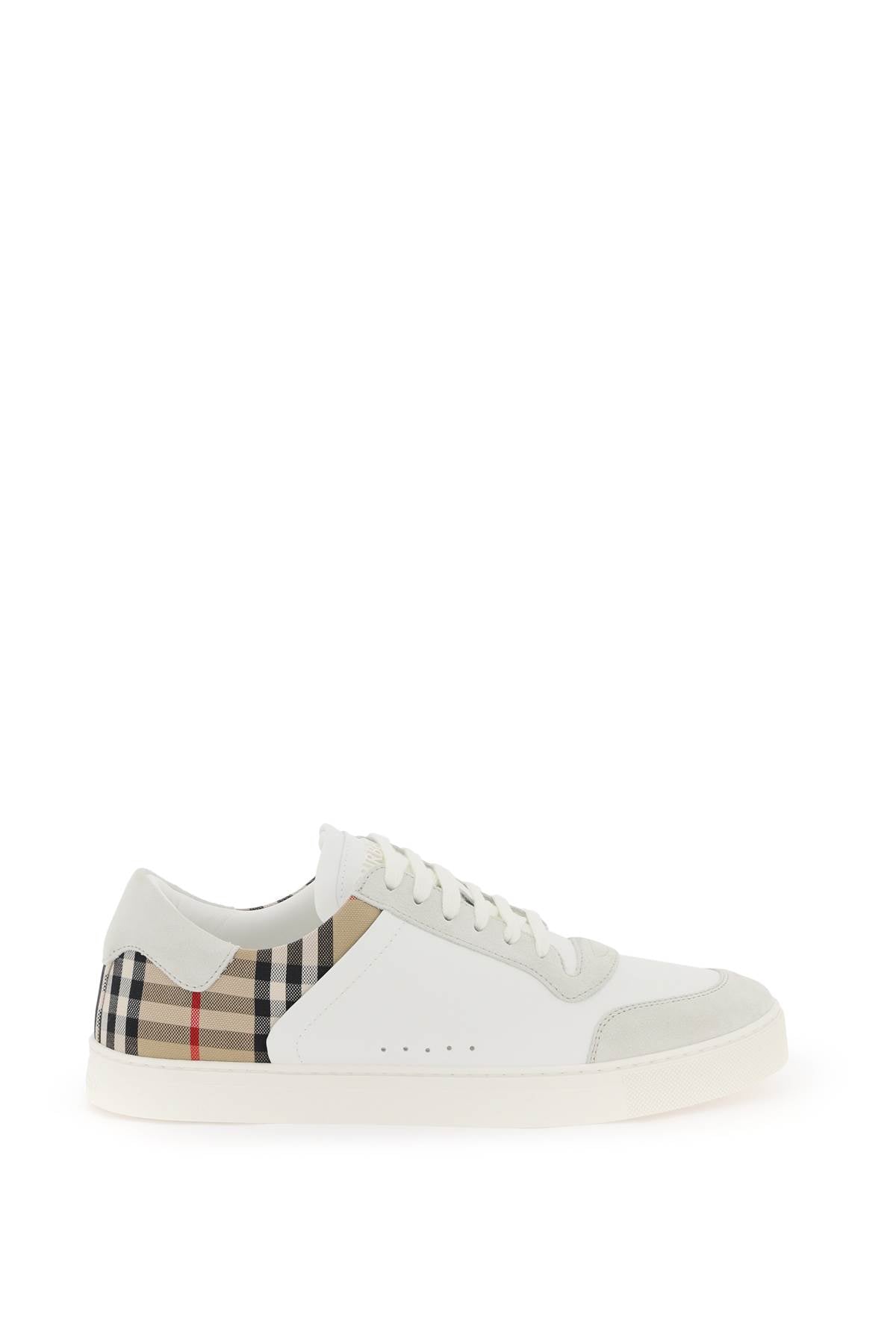 Burberry check leather sneakers - VivaceVenus