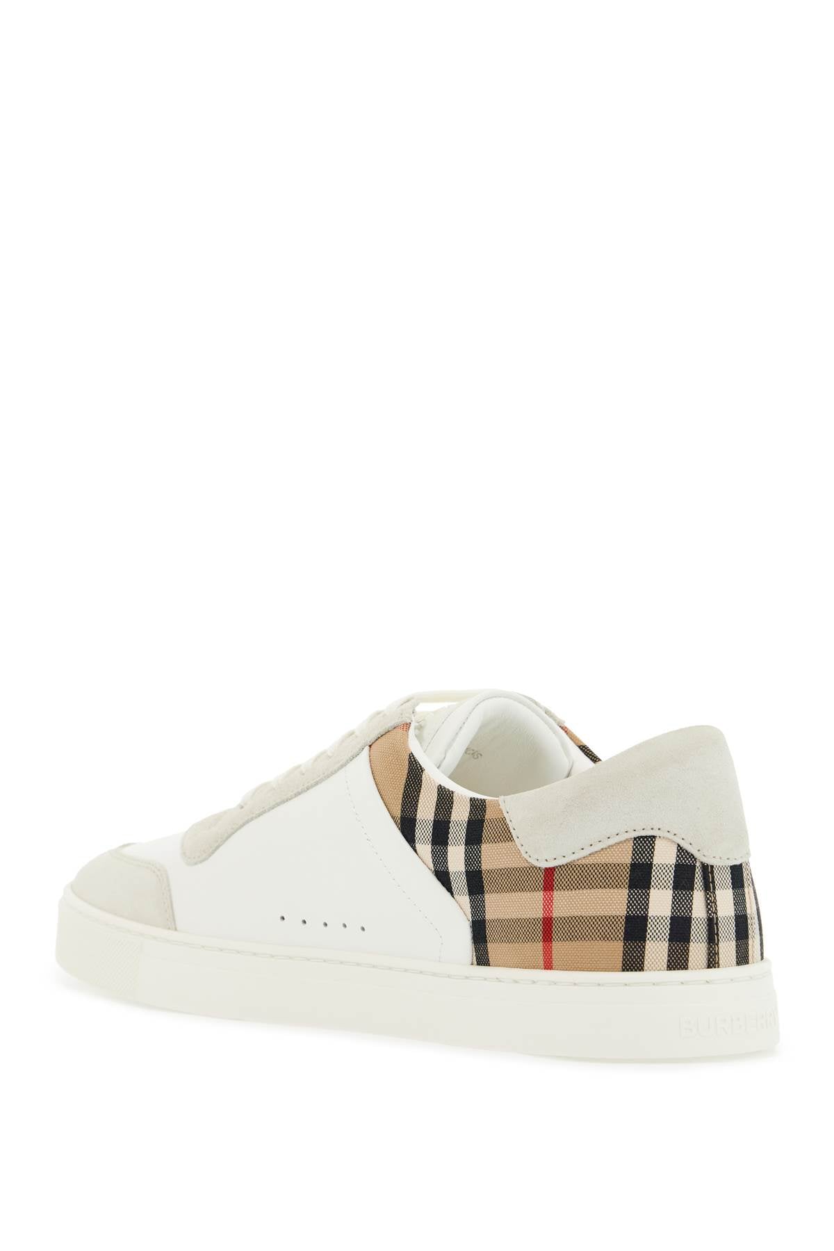 Burberry check leather sneakers - VivaceVenus