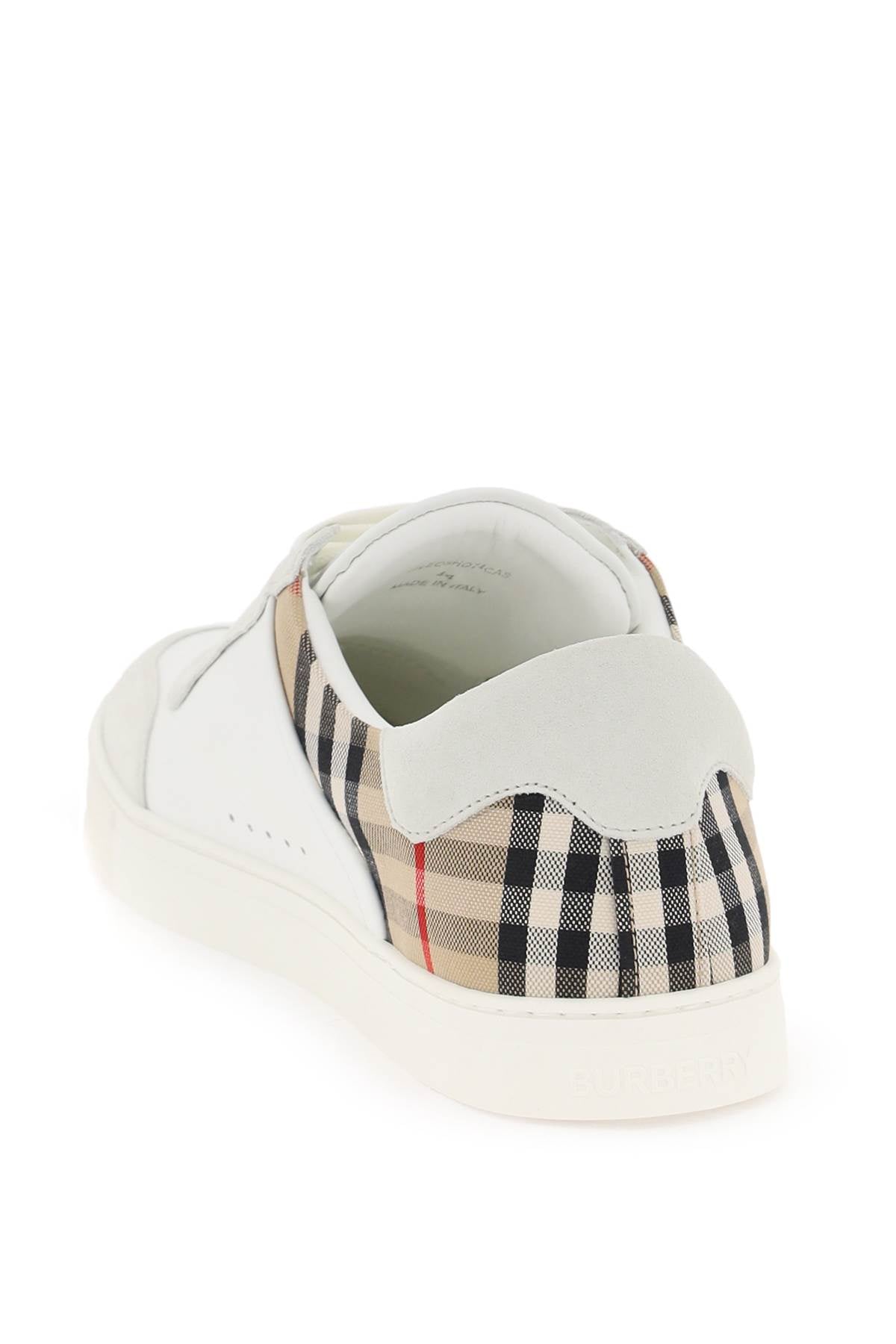 Burberry check leather sneakers - VivaceVenus