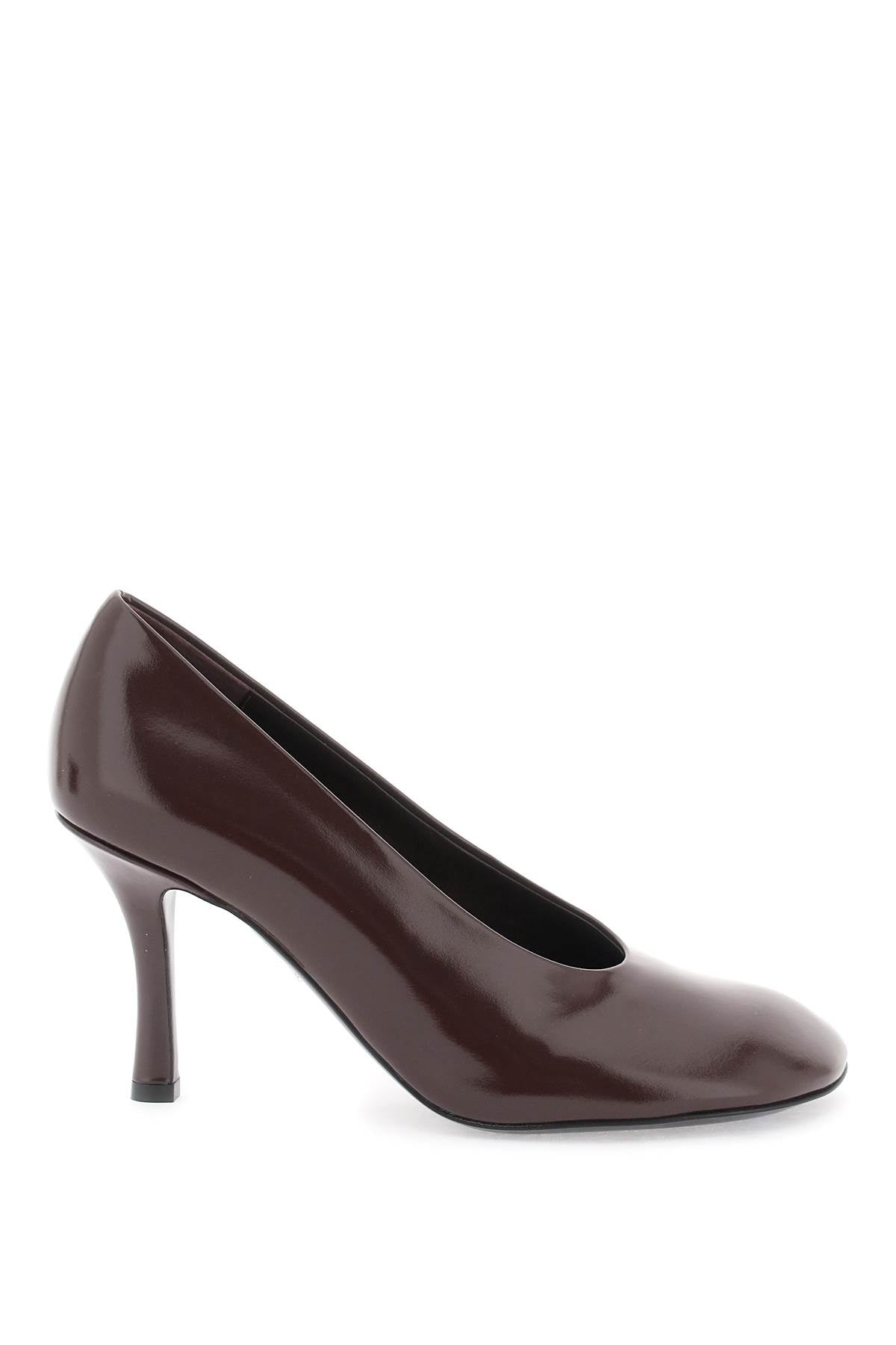 Burberry glossy leather baby pumps