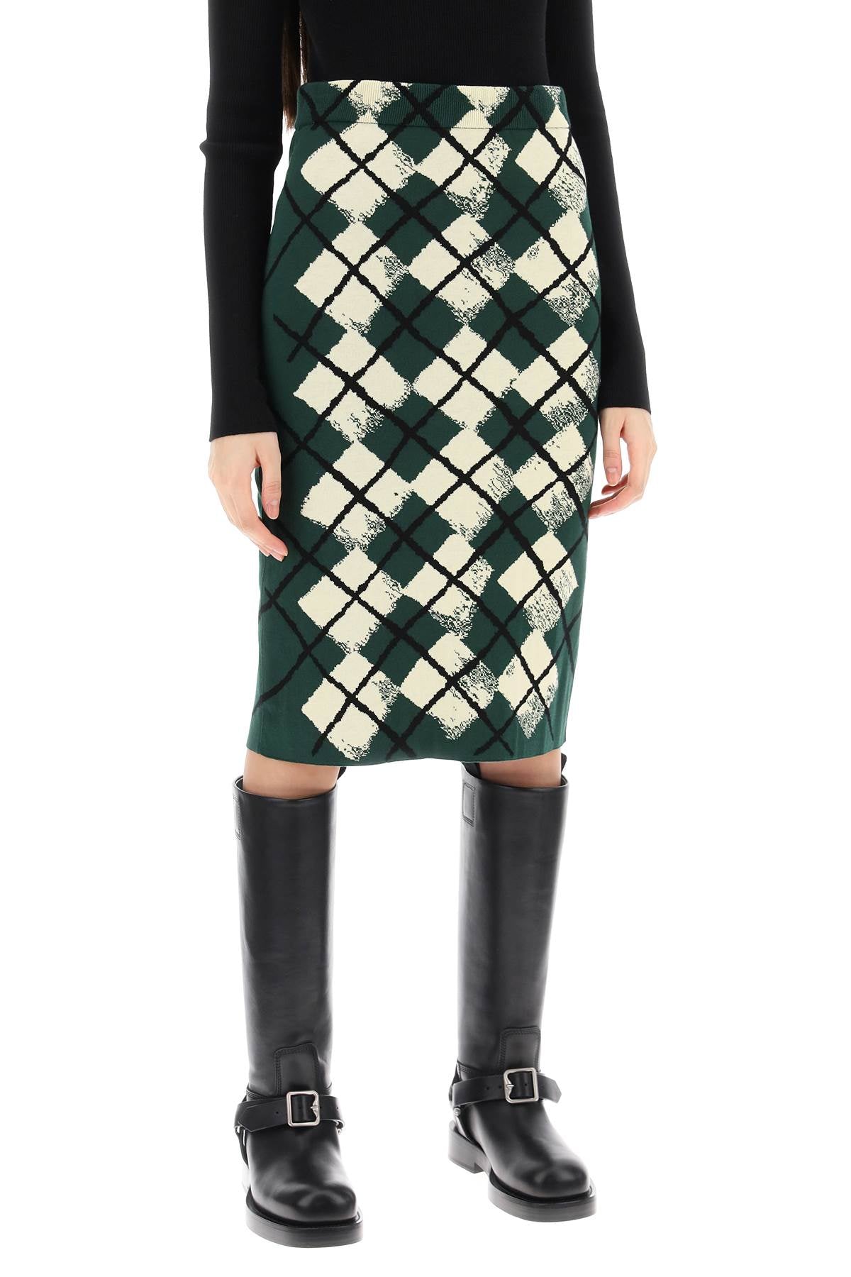 Burberry "knitted diamond pattern midi skirt - VivaceVenus