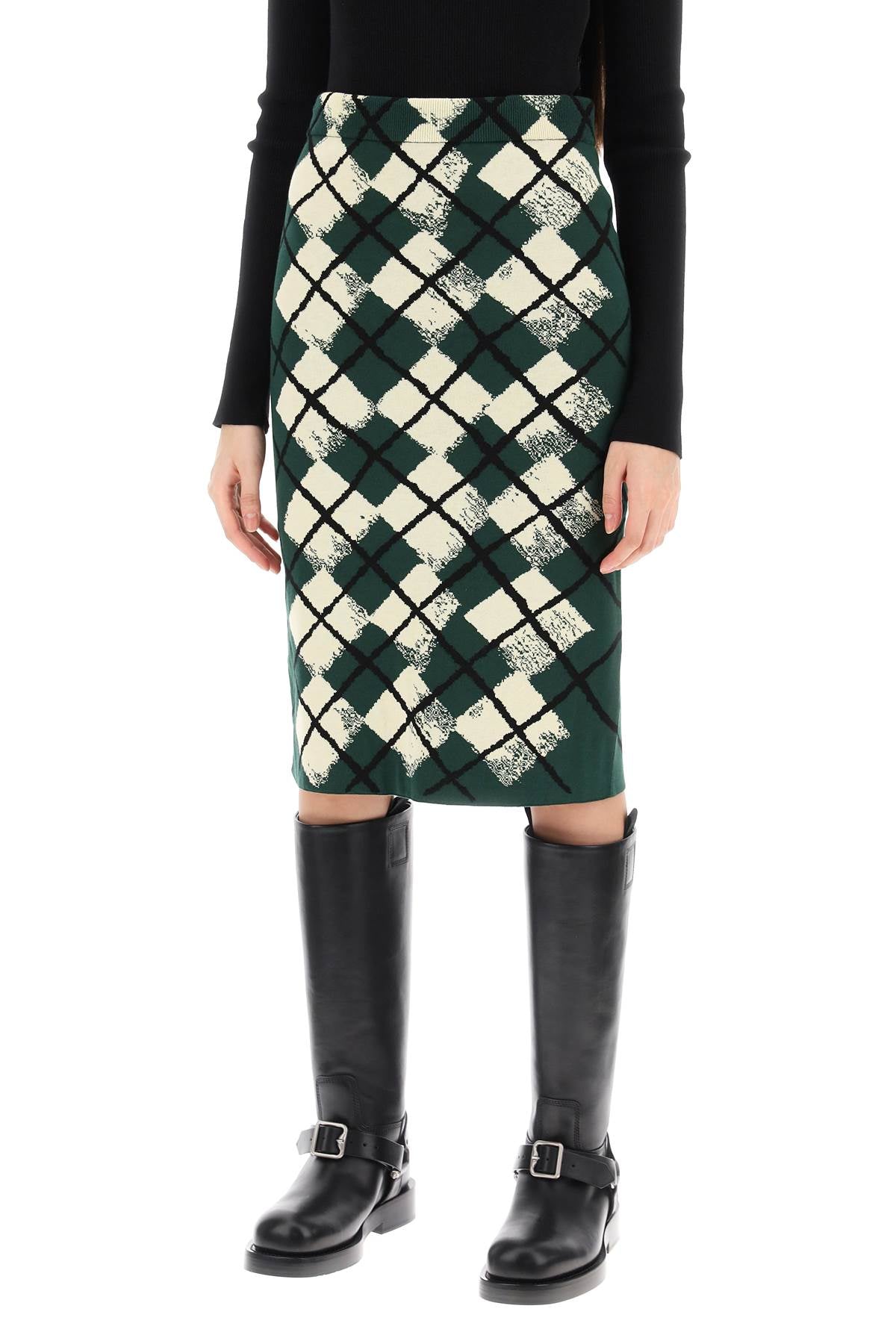 Burberry "knitted diamond pattern midi skirt - VivaceVenus