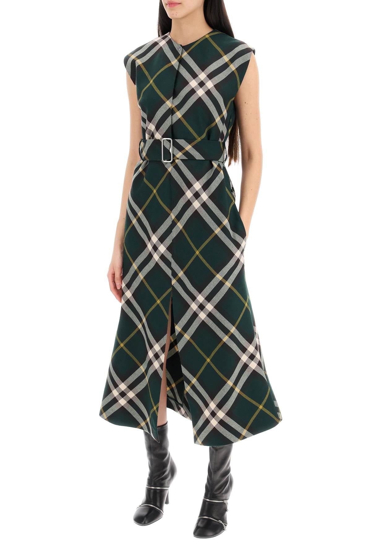 Burberry ered wool midi dress - VivaceVenus