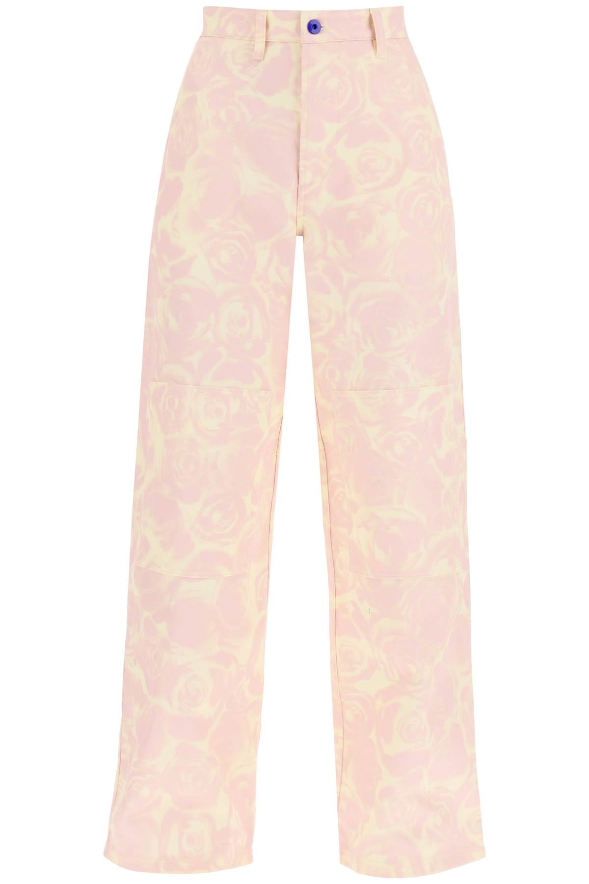 Burberry "rose print canvas workwear pants" - VivaceVenus