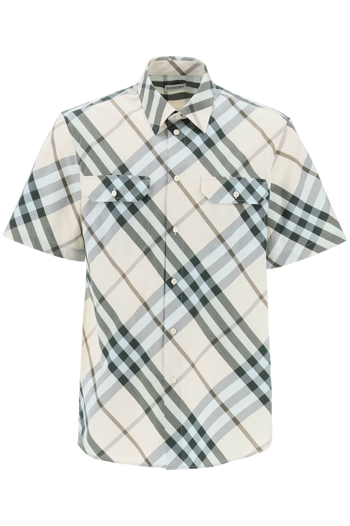 Burberry short-sleeved checkered shirt