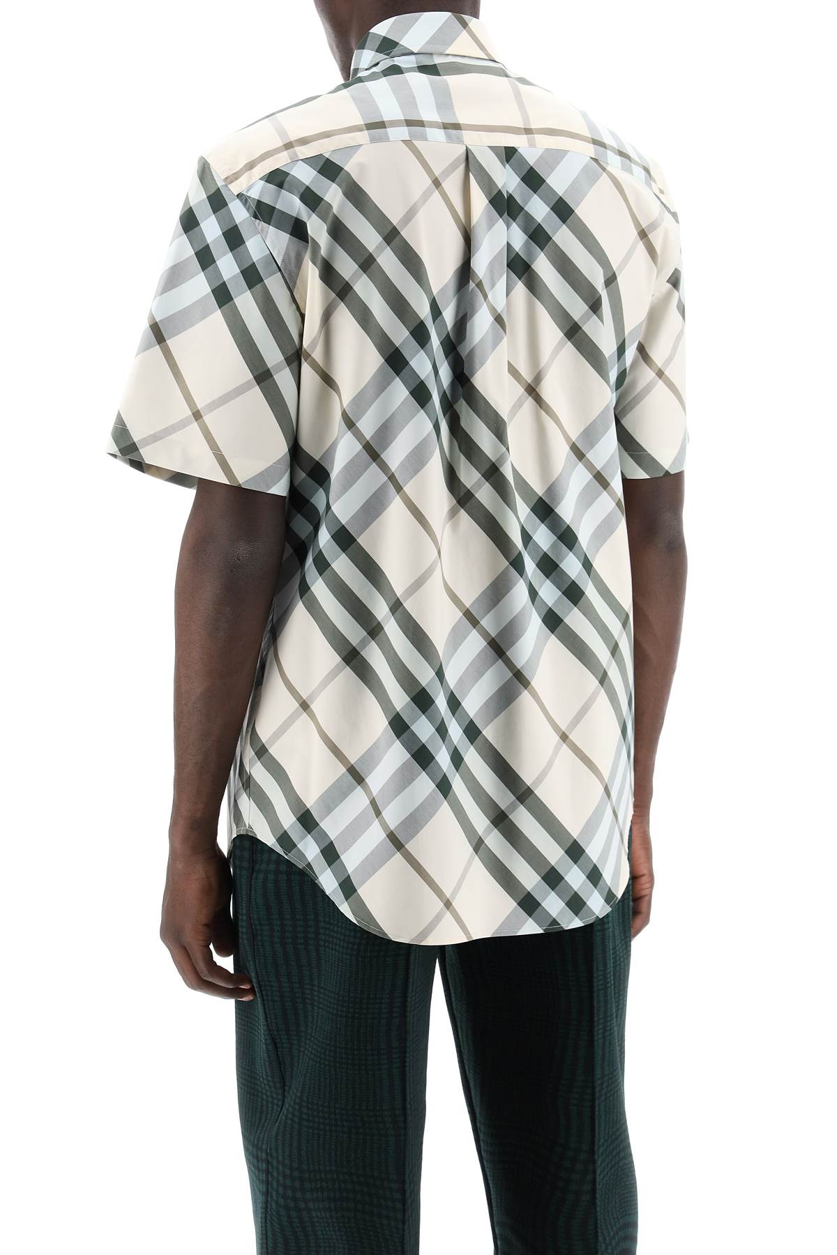 Burberry short-sleeved checkered shirt