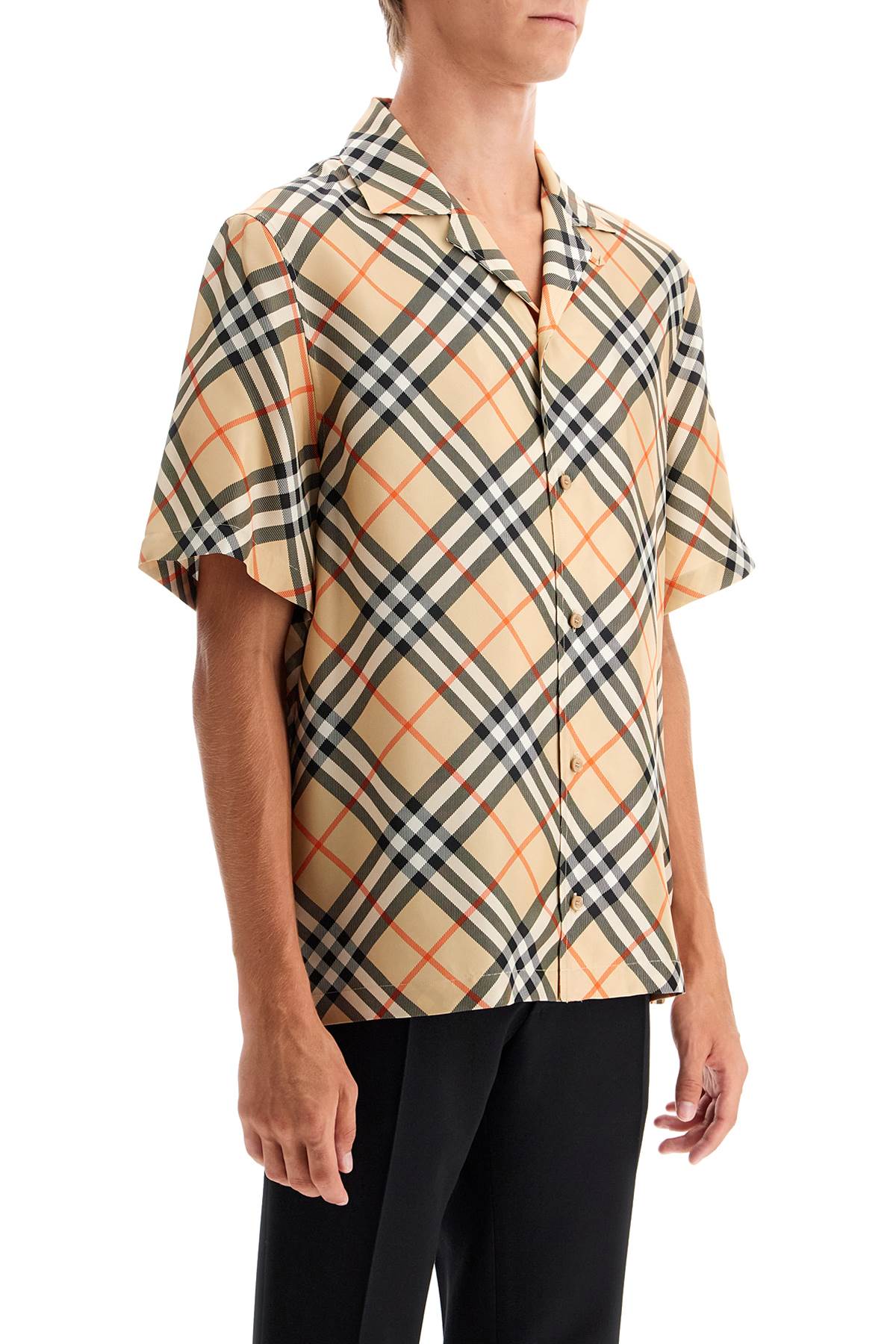 Burberry check silk short sleeve shirt - VivaceVenus