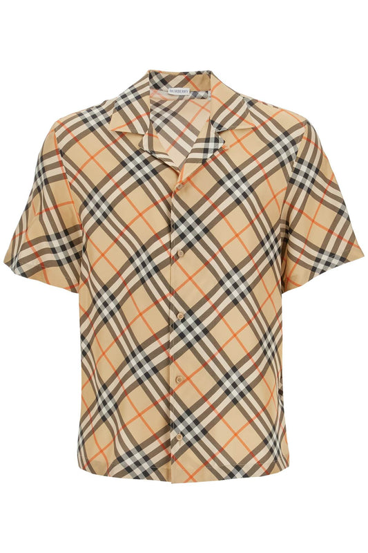 Burberry check silk short sleeve shirt - VivaceVenus