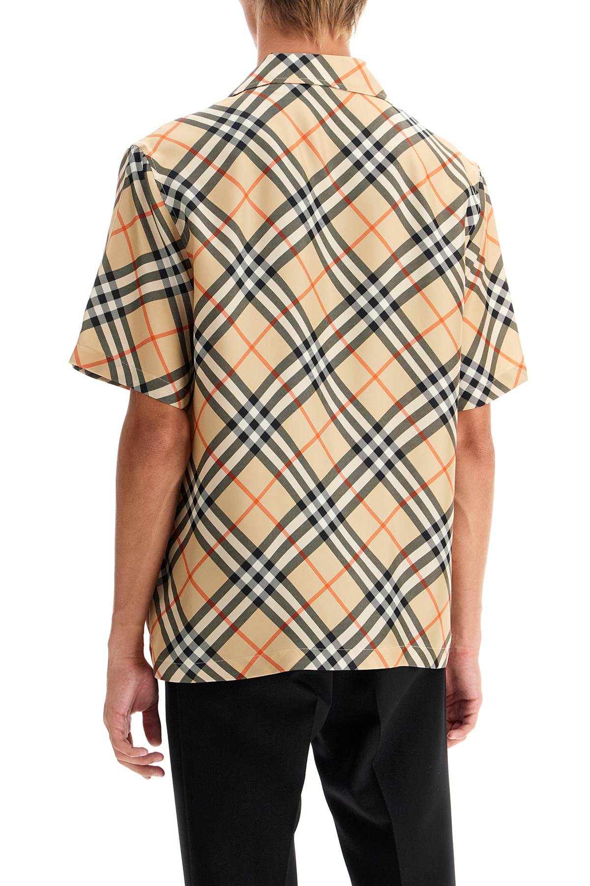 Burberry check silk short sleeve shirt - VivaceVenus