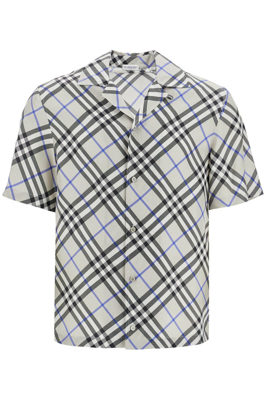 Burberry ered silk short-sleeved shirt - VivaceVenus