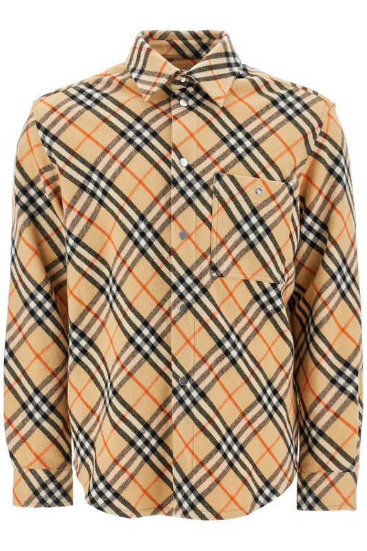 Burberry check wool overshirt - VivaceVenus