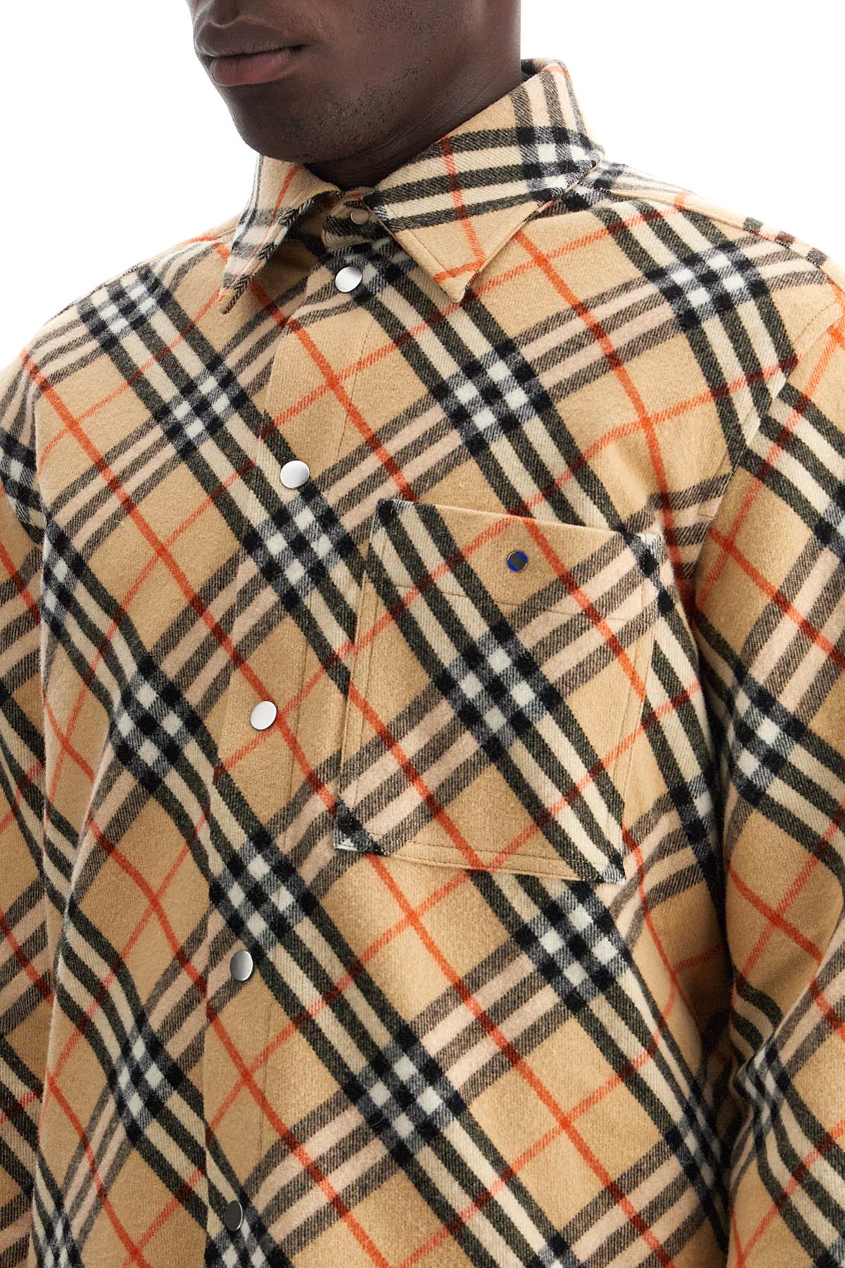 Burberry check wool overshirt - VivaceVenus