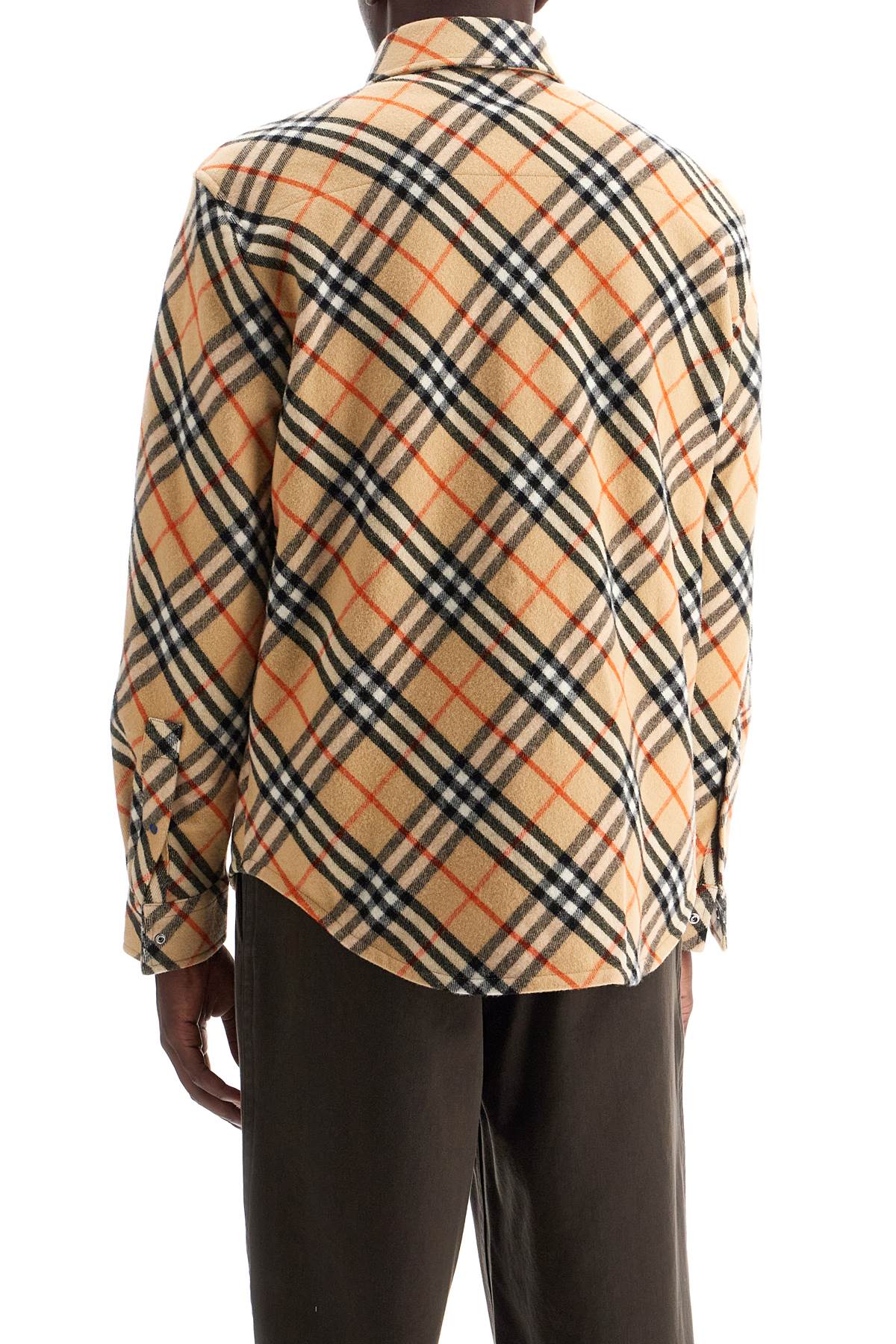 Burberry check wool overshirt - VivaceVenus