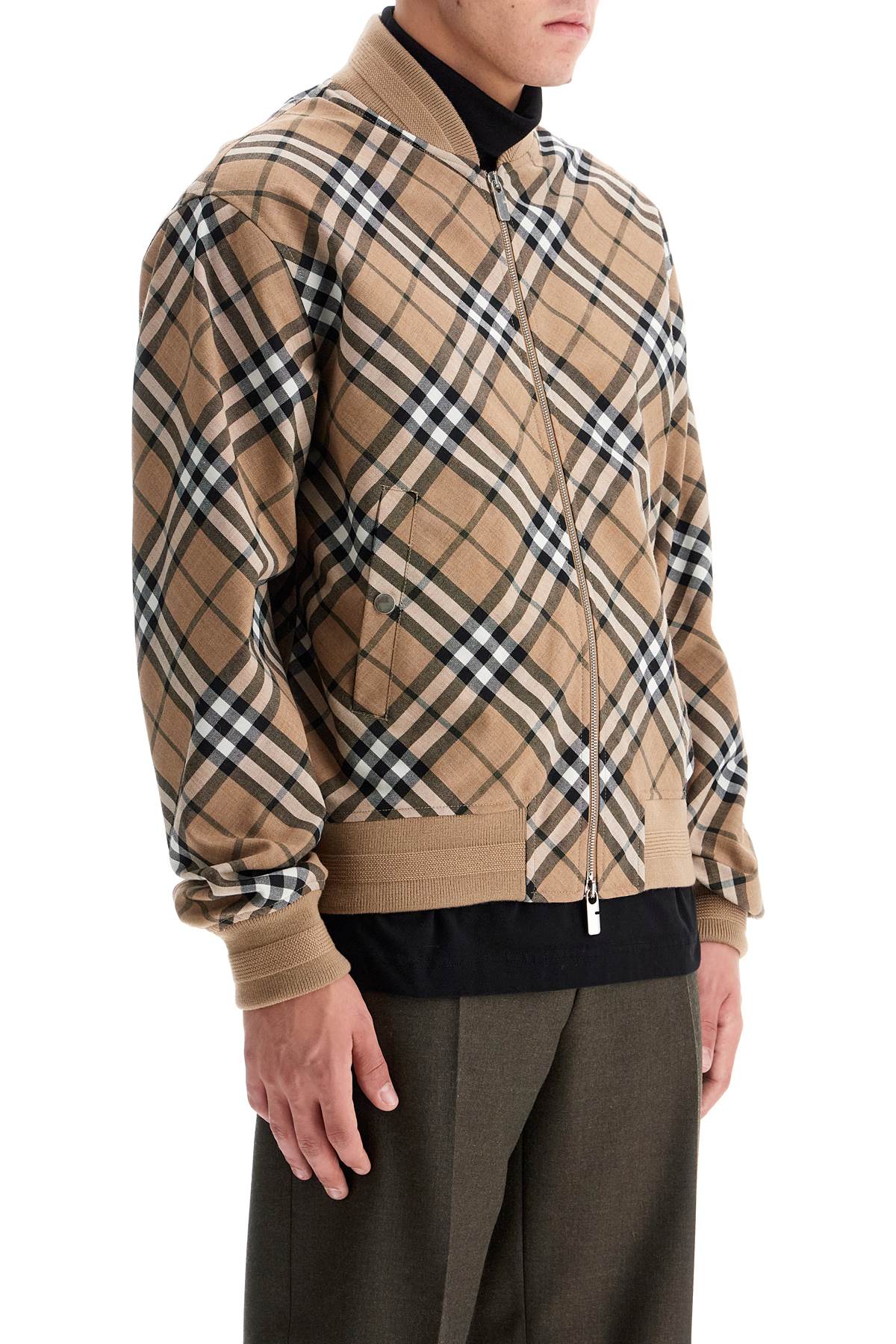 Burberry ered harrington jacket in wool blend - VivaceVenus