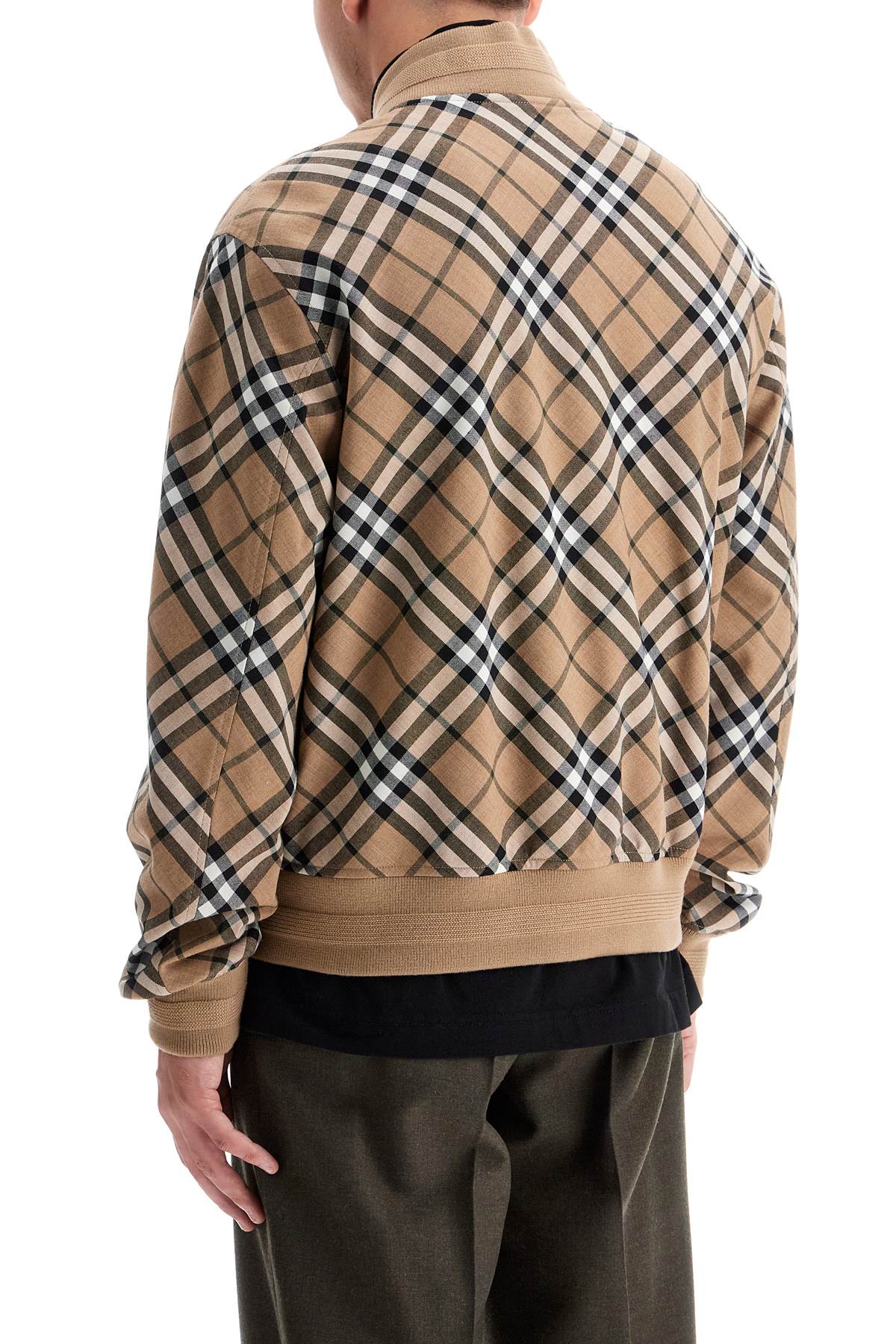 Burberry ered harrington jacket in wool blend - VivaceVenus