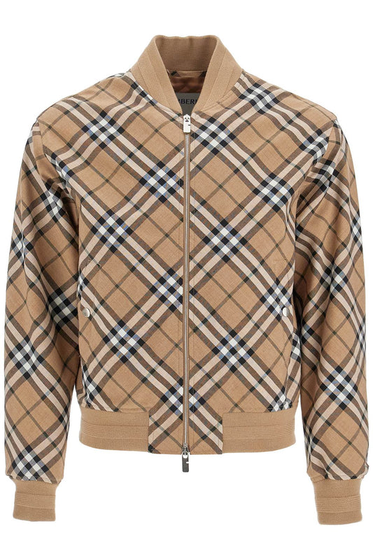 Burberry ered harrington jacket in wool blend - VivaceVenus